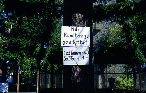 Anschlag am Planbaum in Sennfeld 1995