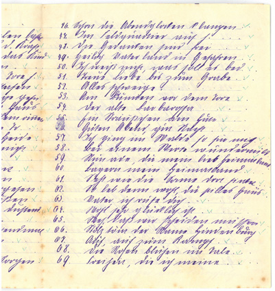 Liederliste Elise Riedel