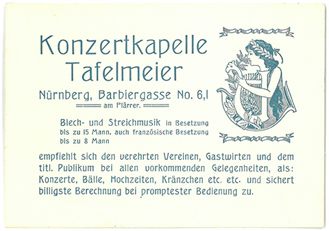 Visitenkarte Konzertkapelle Tafelmeier