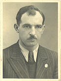 Ein junger Mann mit Stirnglatze und Schnurrbart, Georg Blättler