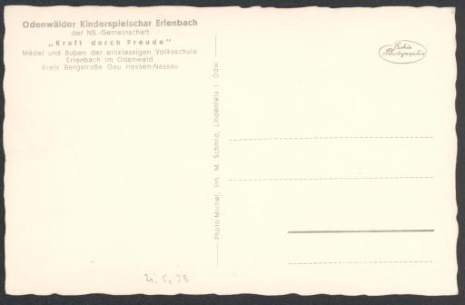 Odenwälder Kinderspielschar Erlenbach K. d. F., 1938