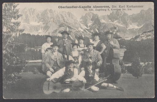 Oberlandler-Kapelle Alpenrose, Dir. [Direktion] Karl Korhammer