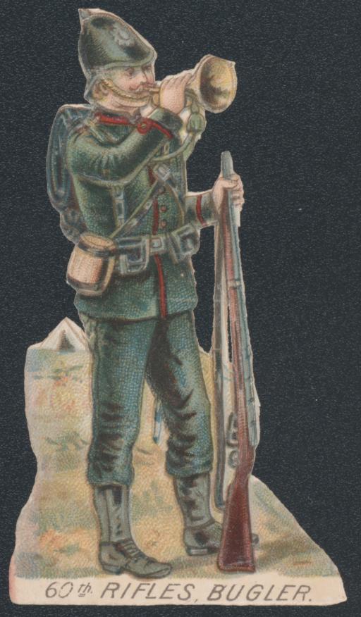 [60th. Rifles. Bugler, Glanzbild] [60. Infantrie-Regiment der Britischen Armee, Hornist]