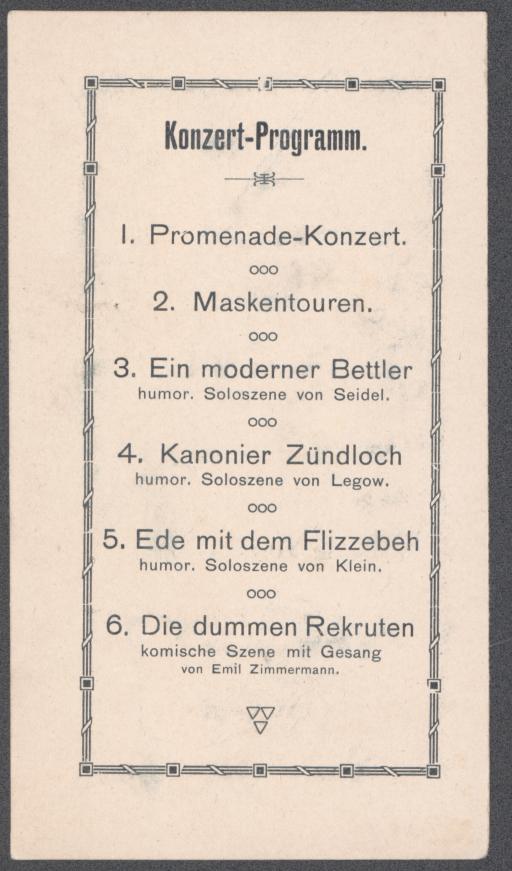[Velociped-Club Roth, Fastnachts-Vergnügen 1912, Fragment]