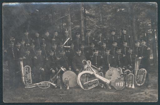 [Militärmusik-Kapelle im Lager Hammelburg, 1910]