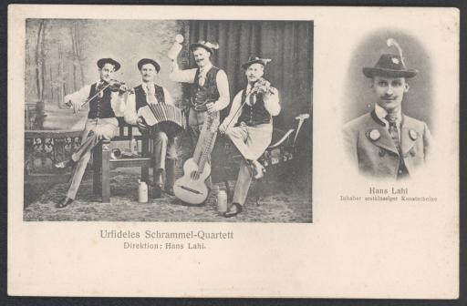 Urfideles Schrammel-Quartett / Direktion: Hans Lahl.