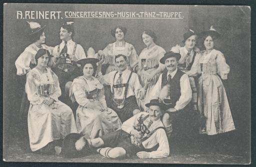 A. Reinert. Concertgesang-Musik- u. Tanz-Truppe. [Konzertgesang-, Musik- und Tanztruppe]