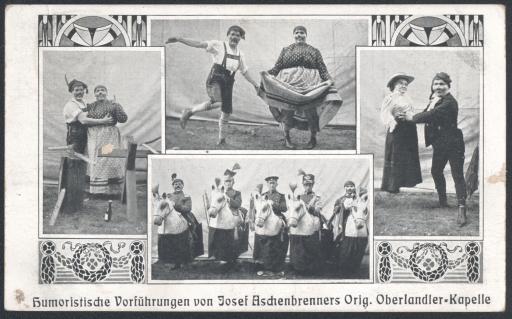 Humoristische Vorführungen von Josef Aschenbrenners Orig. Oberlandler-Kapelle [Original Oberlandlerkapelle]