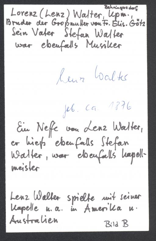 [Lorenz (Lenz) Walter]