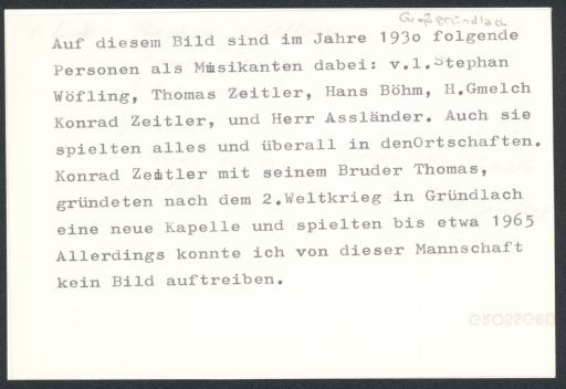 [Kirchweihgesellschaft in Großgründlach, um 1930]