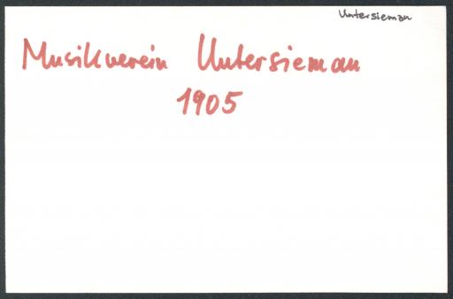 [Musikverein Untersiemau, 1905]