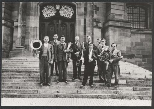 [Blaskapelle Üchtelhausen vor Basilika Vierzehnheiligen, 1949]