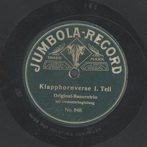 Klapphornverse : I. Teil